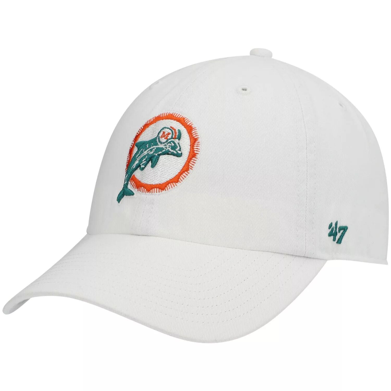 

Мужская регулируемая кепка White Miami Dolphins '47 Clean Up Legacy