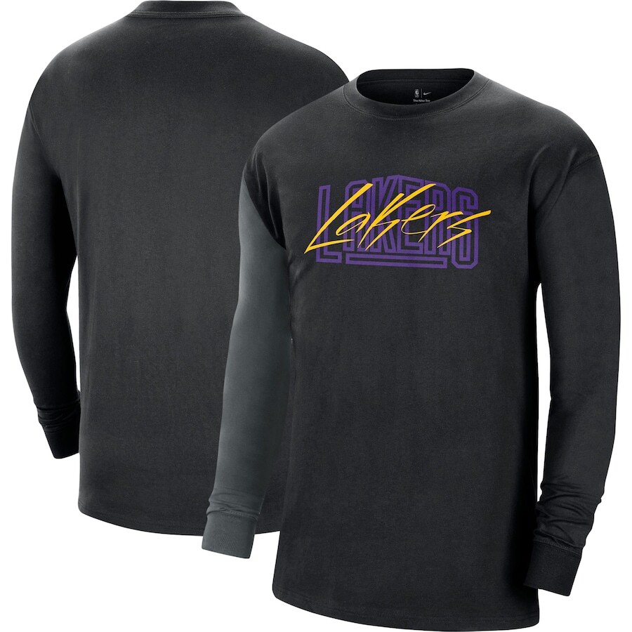

Футболка с длинным рукавом Nike Los Angeles Lakers, черный
