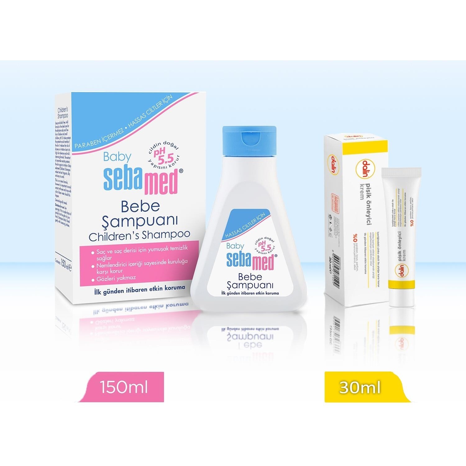 

Детский шампунь Sebamed 150 мл + Крем против тошноты Dalin 30 мл