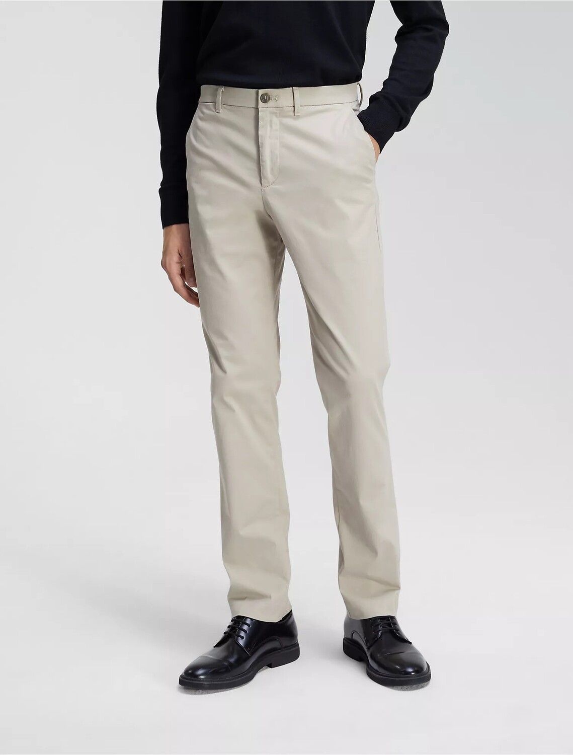

Брюки Calvin Klein Cotton Flex, серо-бежевый