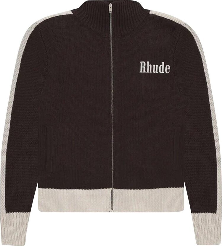

Куртка Rhude Knit Track Jacket 'Black/White', черный