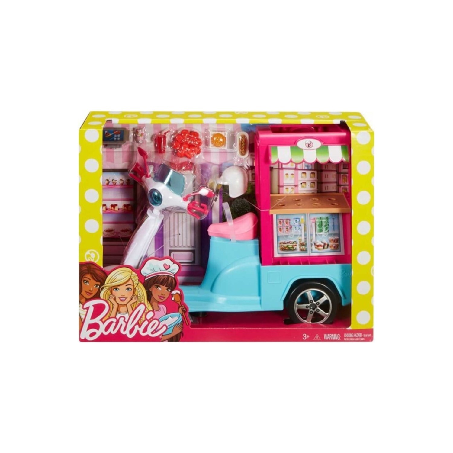 

Мопед Barbie с продуктами FHR08