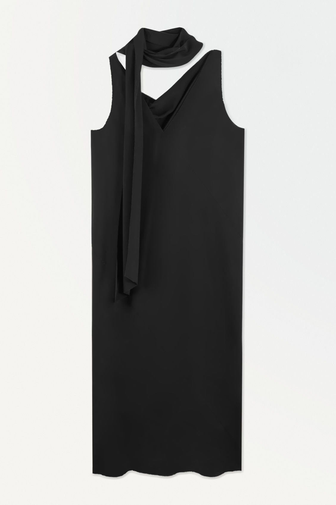 Платье Cos Atelier The Silk Scarf, черный цена и фото