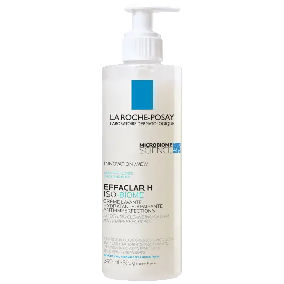 

La Roche-Posay Effaclar H ISO-Biome успокаивающий крем для умывания против несовершенств, 390 мл