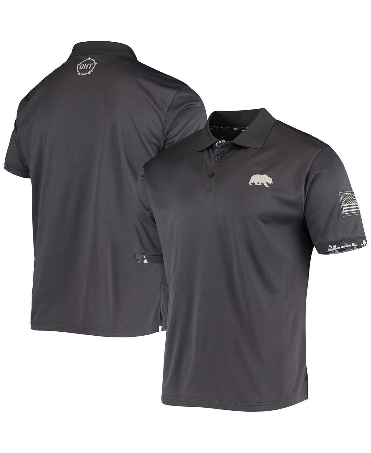 цена Мужская темно-серая футболка-поло cal bears oht с цифровым камуфляжным принтом в стиле милитари Colosseum, мульти