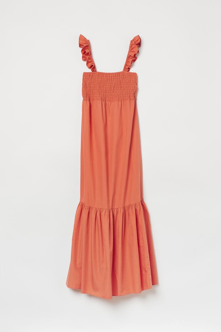

МАМА Хлопковое платье H&M, апельсин