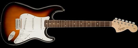 Squier Affinity Series Stratocaster, накладка на гриф Laurel, коричневые солнечные лучи Series Stratocaster, Laurel Fingerboard, Brown Sunburst