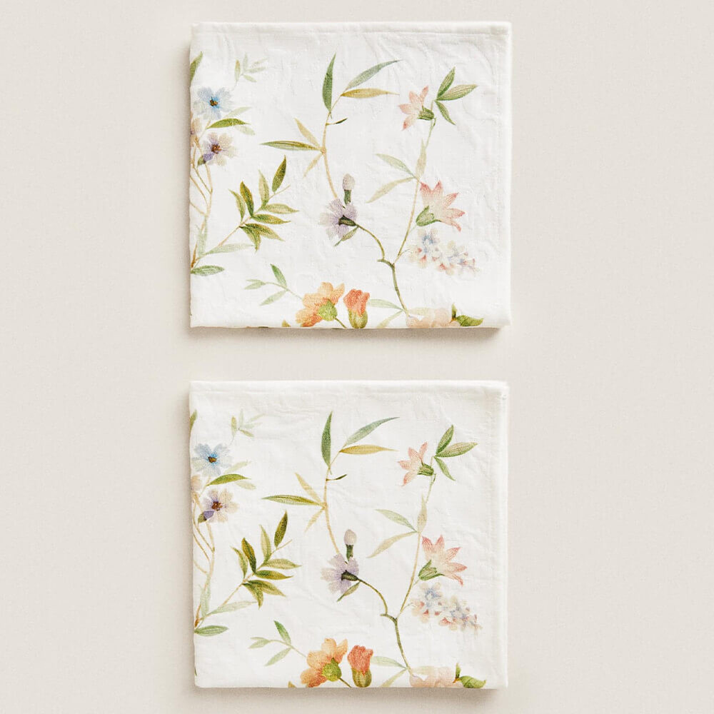 

Салфетка Zara Home Printed Jacquard, 2 предмета, цветочный
