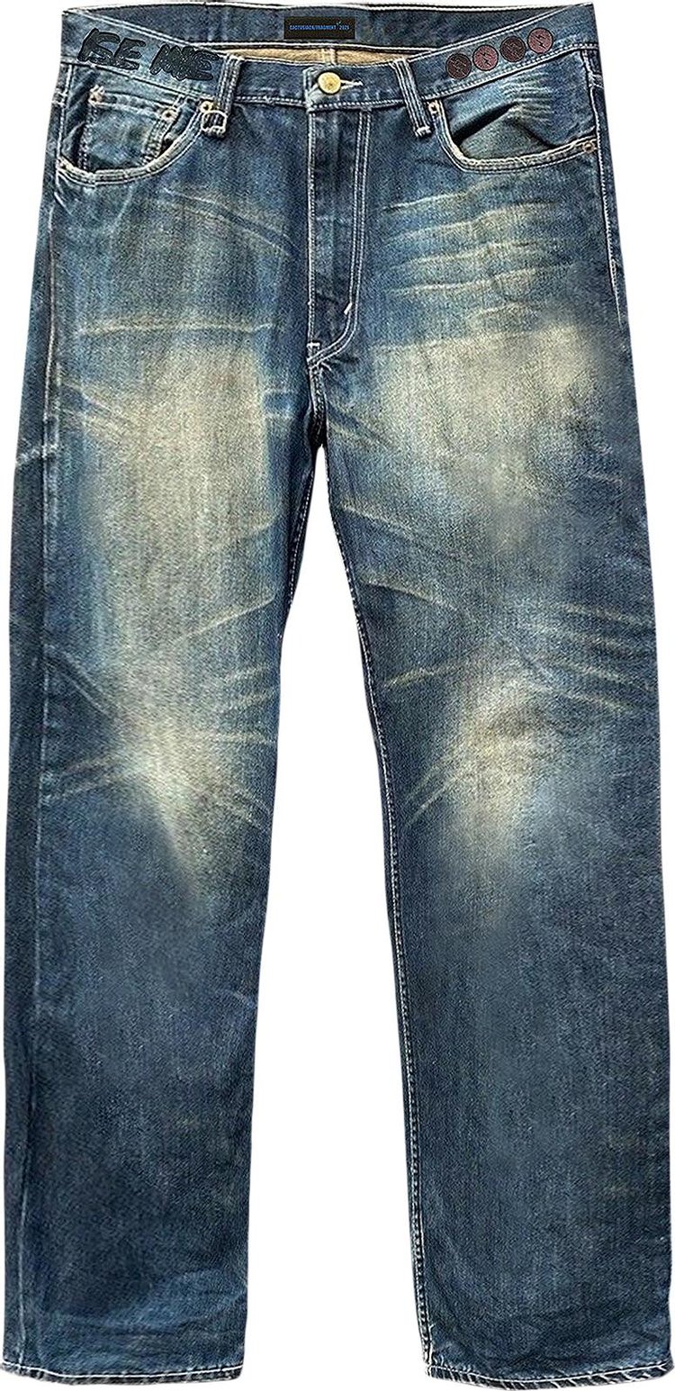 Брюки Cactus Jack by Travis Scott For Fragment From Our Minds Denim Pant 'Blue', синий