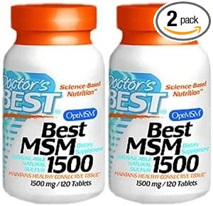 Набор добавок МСМ Doctor's Best, 2 упаковки, 120 таблеток metabolic nutrition amino 4500 1500 мг 90 таблеток