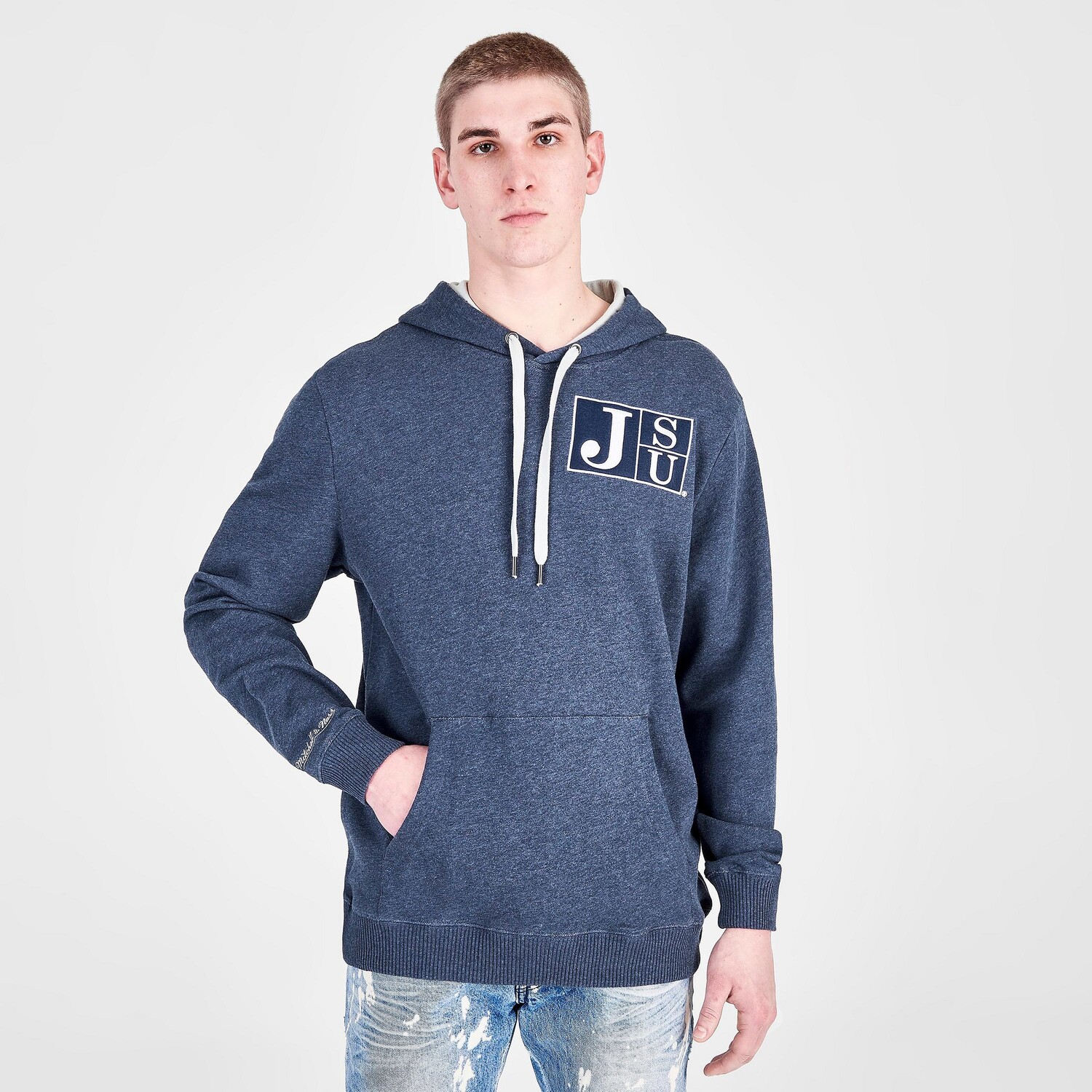 

Мужская худи Mitchell & Ness Jackson State University Classic French Terry Hoodie, синий