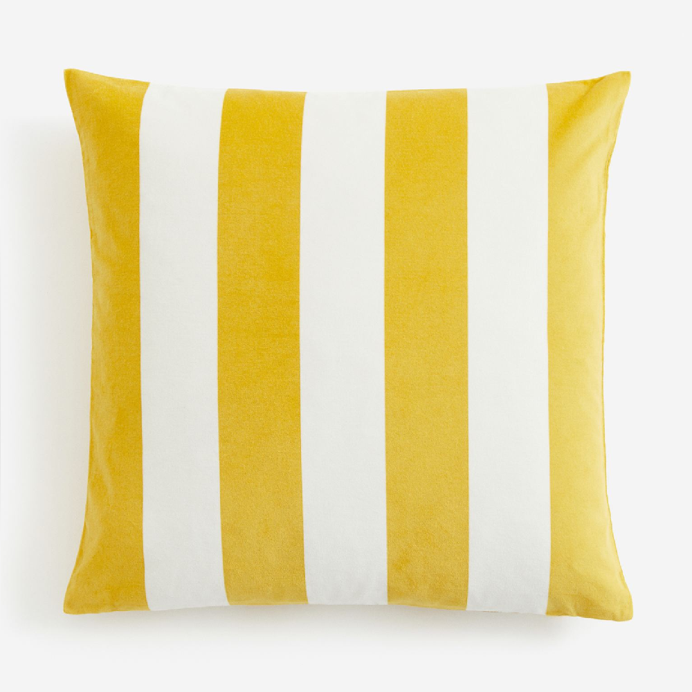 Декоративная наволочка H&M Home Velvet, желтый