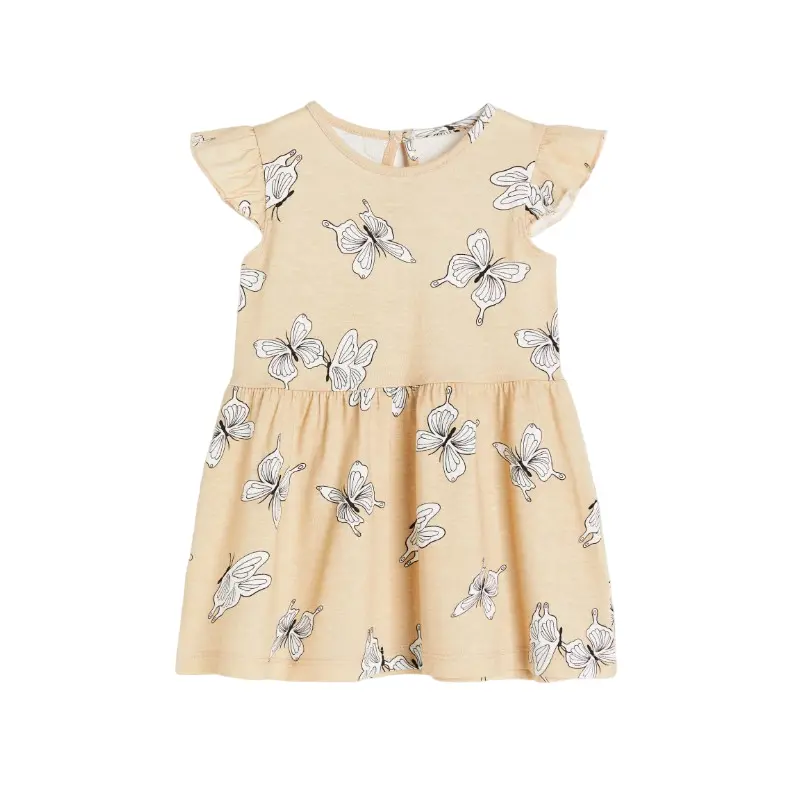 

Платье детское H&M Ruffle-trimmed, бежевый/бабочки