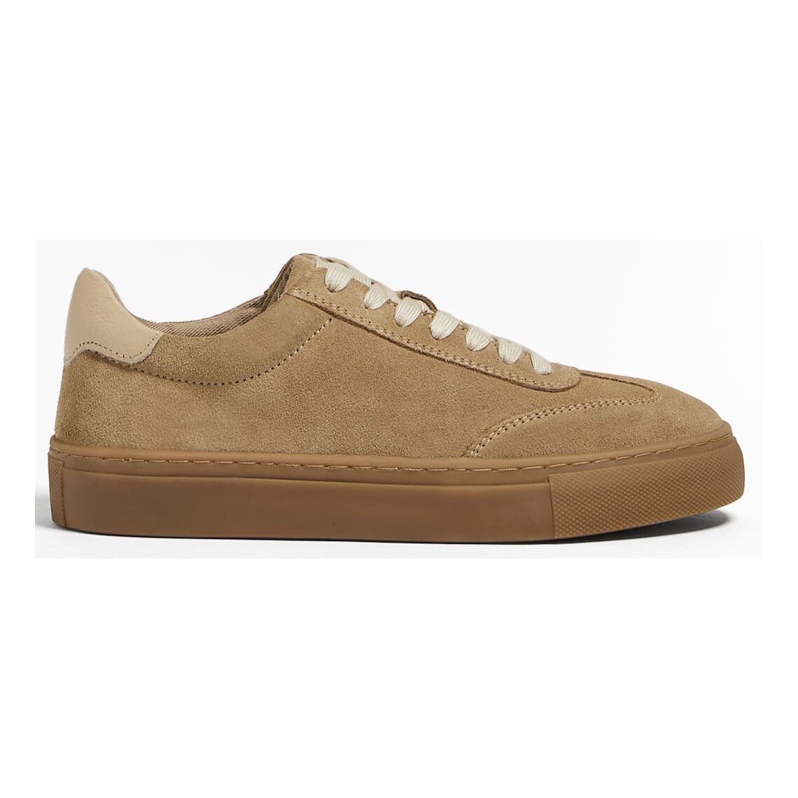 

Кеды Oysho Lace-up Split-leather, песочный