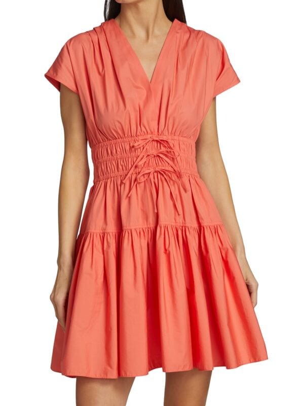 

Мини - Платье Хлопковое Derek Lam 10 Crosby Tora, оранжевый