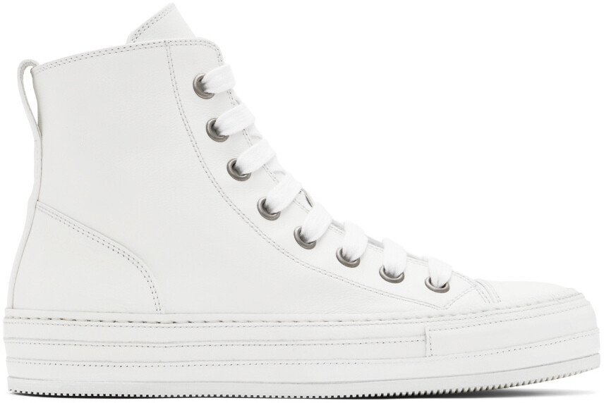 

Белые кожаные кроссовки Raven Ann Demeulemeester, Белый