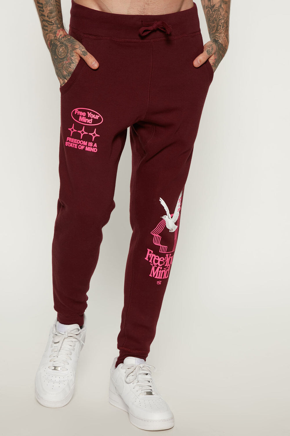 

Джоггеры Fashion Nova SPDN1021M, бордовый