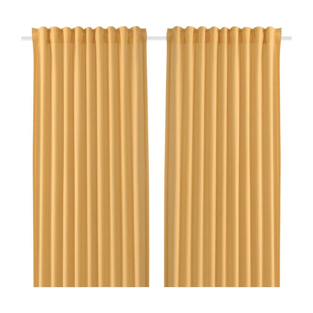 

Шторы Ikea Vaxelbruk 140X250 2 шт, желтый