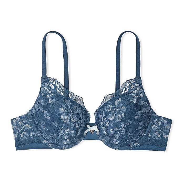 

Бюстгальтер Victoria's Secret Body By Victoria Lace Push-up Perfect Shape, синий