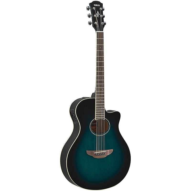 Акустическая электрогитара Yamaha APX600 Thin-line Cutaway - Oriental Blue Burst APX600 Thin-line Cutaway Acoustic Electric Guitar