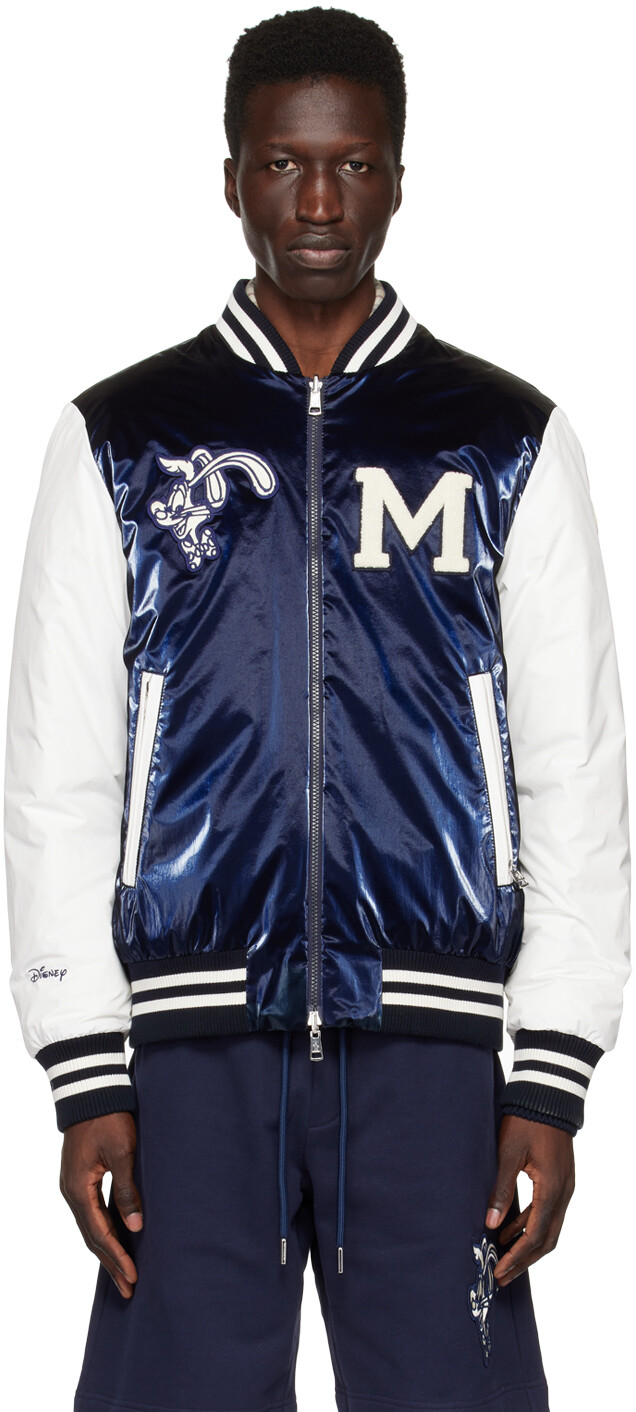 

Темно-синий двусторонний пуховик Sareb Moncler