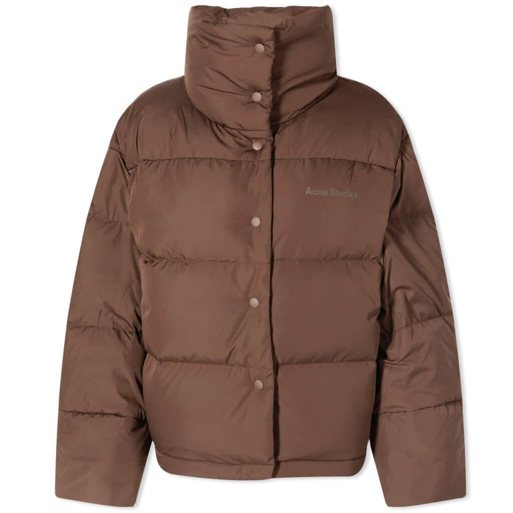 

Пуховик Acne Studios Olimera Matt Tech, коричневый