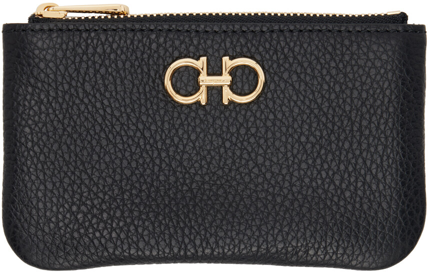 

Черный держатель для карт на молнии Gancini Ferragamo