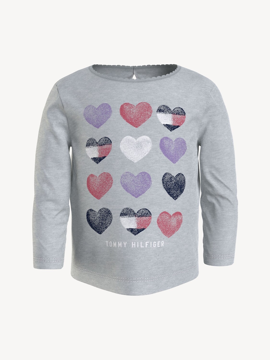 

Футболка kids' hearts с длинным рукавом Tommy Hilfiger, светло-серый вереск