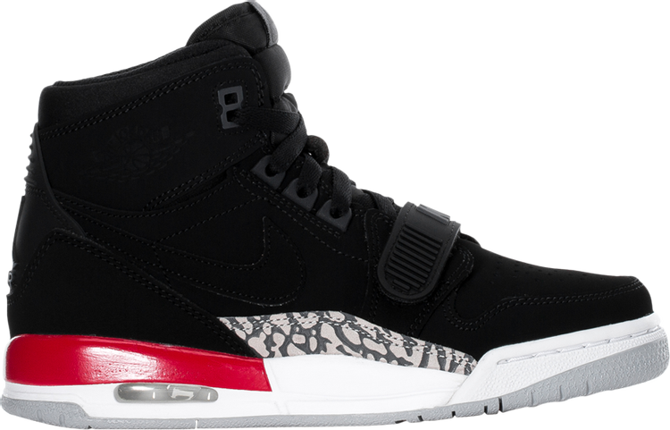 

Кроссовки Jordan Legacy 312 GS Black Fire Red, черный