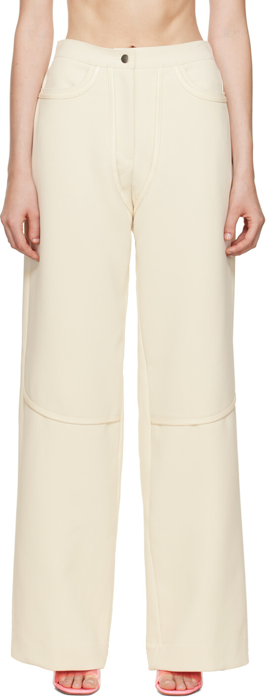 

Эксклюзивные брюки SSENSE Off-White Rodeo Paris Georgia, Белый, Эксклюзивные брюки SSENSE Off-White Rodeo Paris Georgia