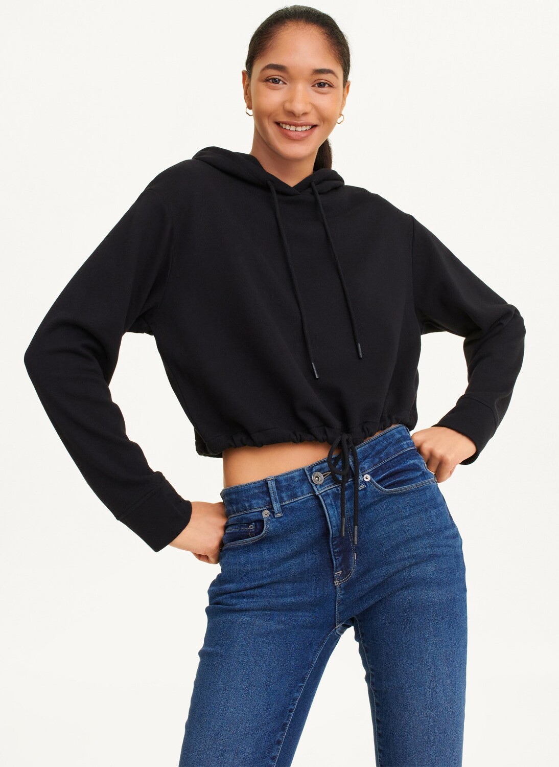 

Худи укороченное DKNY, Черный