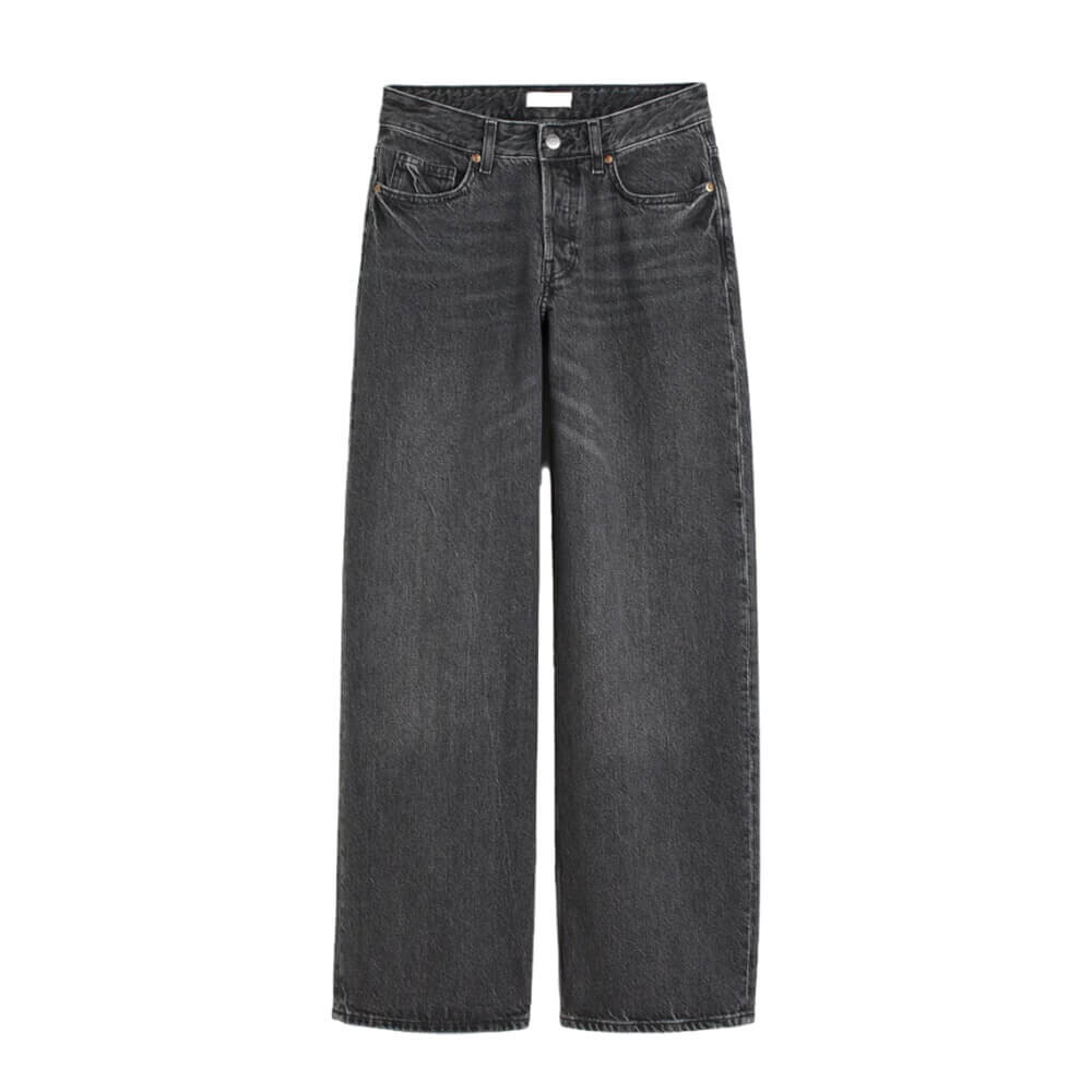 

Джинсы H&M Wide Regular, темно-серый