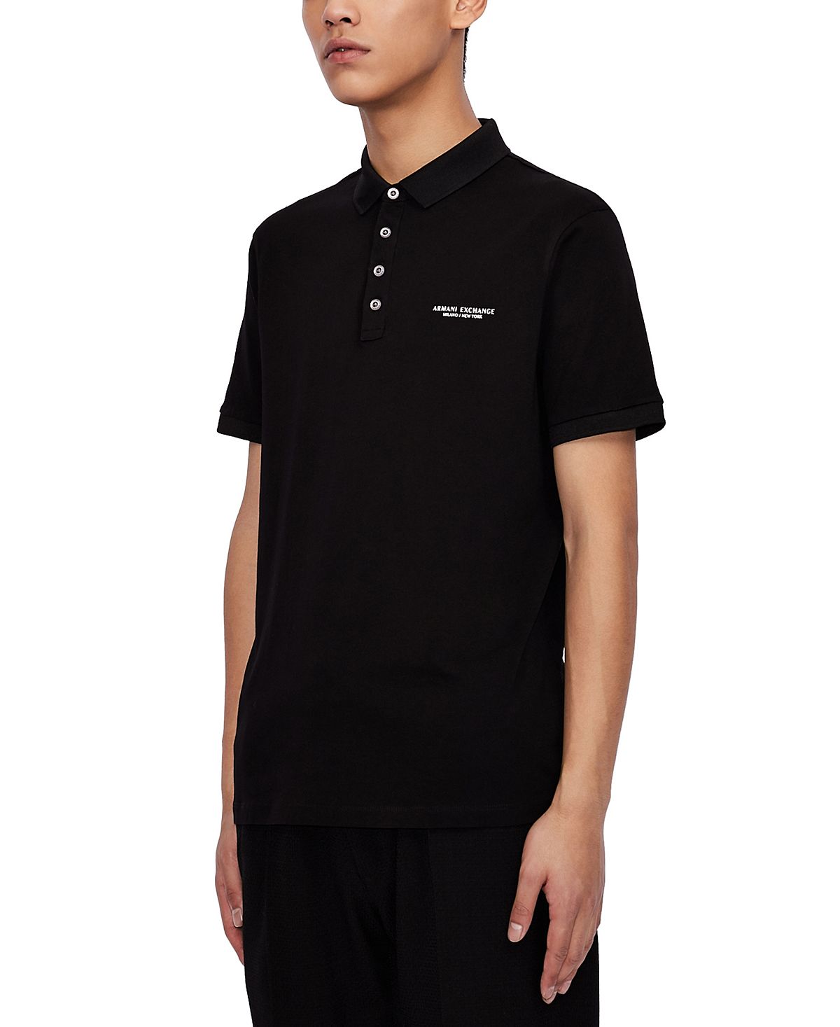 Мужская рубашка-поло milano/new york с логотипом A|X Armani Exchange, черный