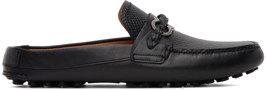 

Черные шлепанцы Gancini Driver Ferragamo
