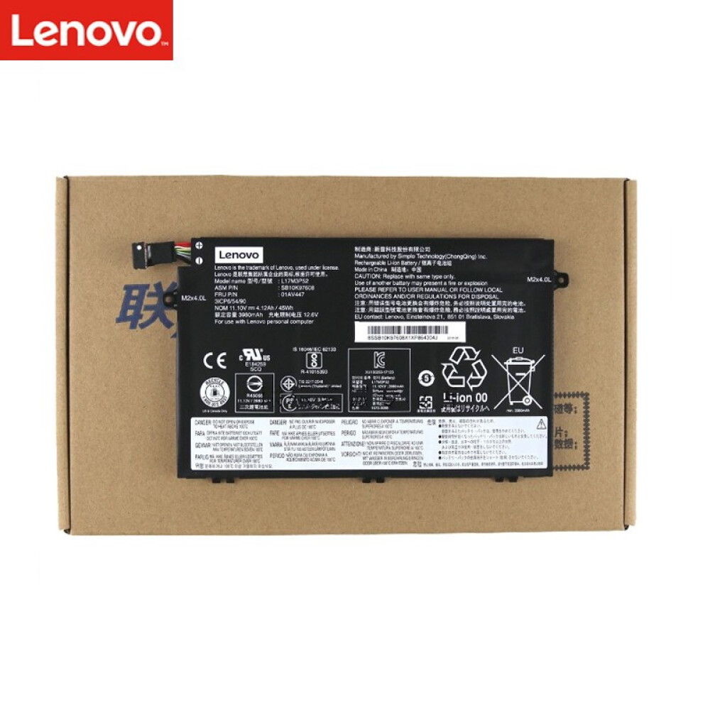 Аккумулятор для ноутбука Lenovo ThinkPad SSDE480 E580 E490 L17C3P51 E14 E15SSD аккумулятор для ноутбука lenovo thinkpad yoga 11e 45n1750 2s2p 7 4v 4400mah oem черная
