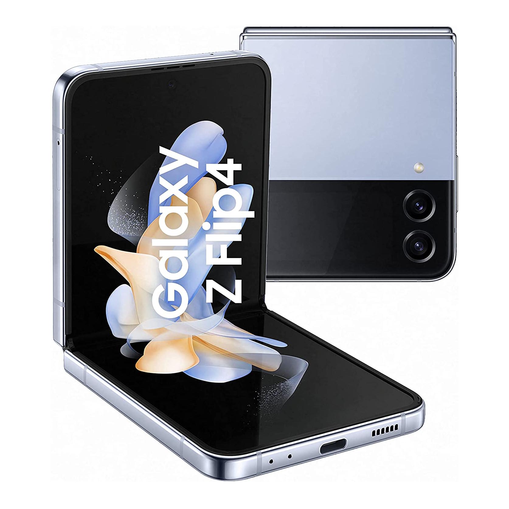 смартфон samsung galaxy z flip4 8 гб 256 гб графитовый Смартфон Samsung Galaxy Z Flip4 (1 Nano-SIM+eSIM), 8 Гб/128 Гб, синий