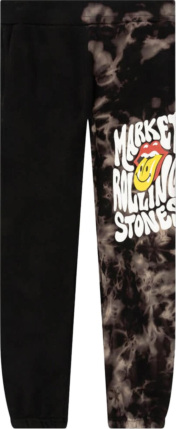 

Спортивные брюки Market Rolling Stones Sweatpant 'Black Tie Dye', черный