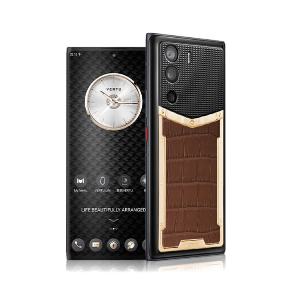 Смартфон Vertu Metavertu Alligator Gold, 18Гб/1Тб, 2 Nano-SIM, черный/коричневый/золото