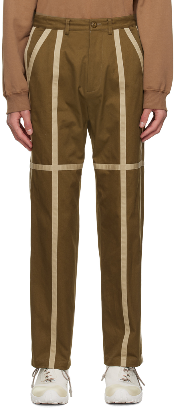 SSENSE Эксклюзивные коричневые брюки Kijun эксклюзивные синие пижамные штаны ssense tekla