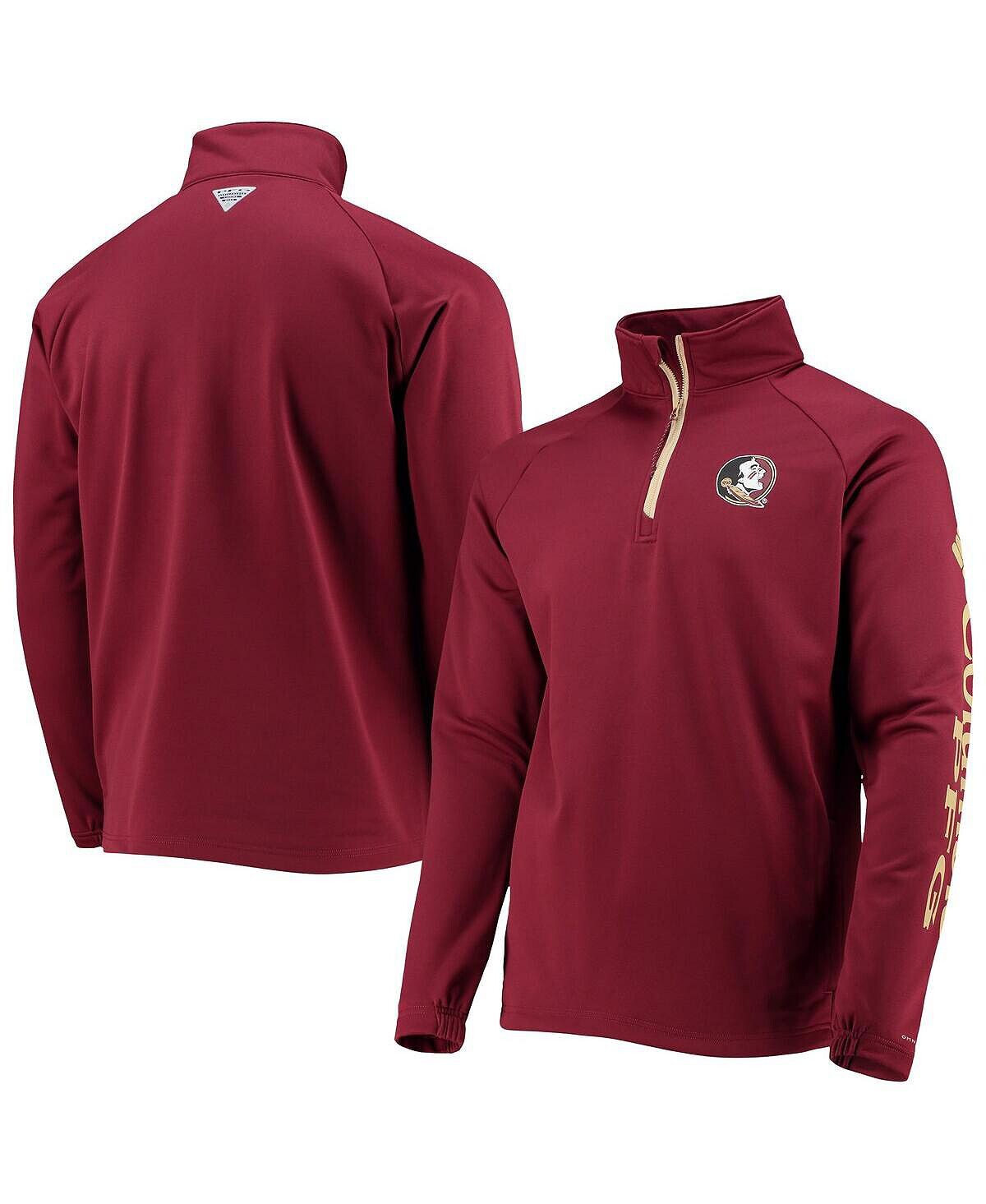 

Мужская куртка garnet florida state seminoles terminal tackle fleece raglan omni-shade с молнией на четверть Columbia