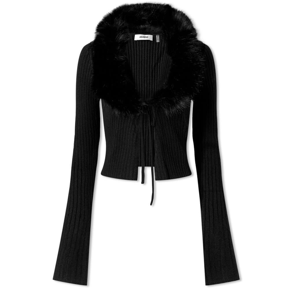 

Джемпер Danielle Guizio Faux Fur Tie Cardigan, Черный