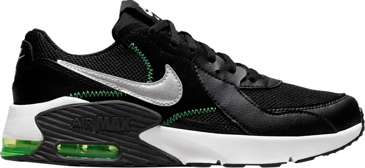 

Кроссовки Nike Air Max Excee GS 'Black Green Strike', черный