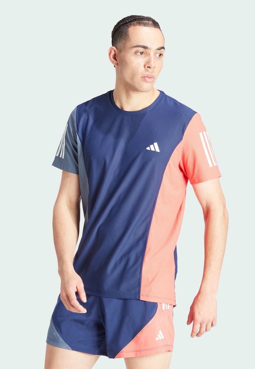 

Спортивная футболка Own The Run Adidas, цвет dark blue preloved ink preloved scarlet