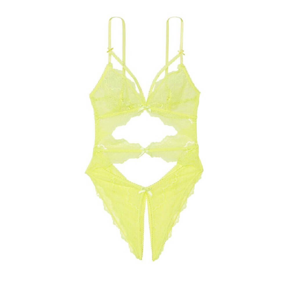 

Боди Victorias Secret Very Sexy Cutout Lace Crotchless, желтый (Размер S)