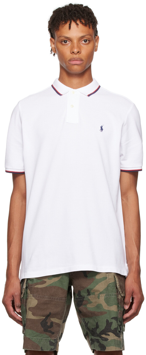 

Белая хлопковая футболка-поло Polo Ralph Lauren