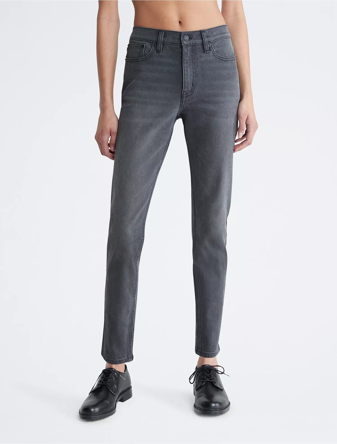 Джинсы Calvin Klein High Rise Skinny Stretch, серый