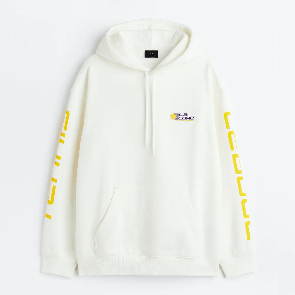 

Толстовка H&M Relaxed Fit Printed L.A. Core, белый
