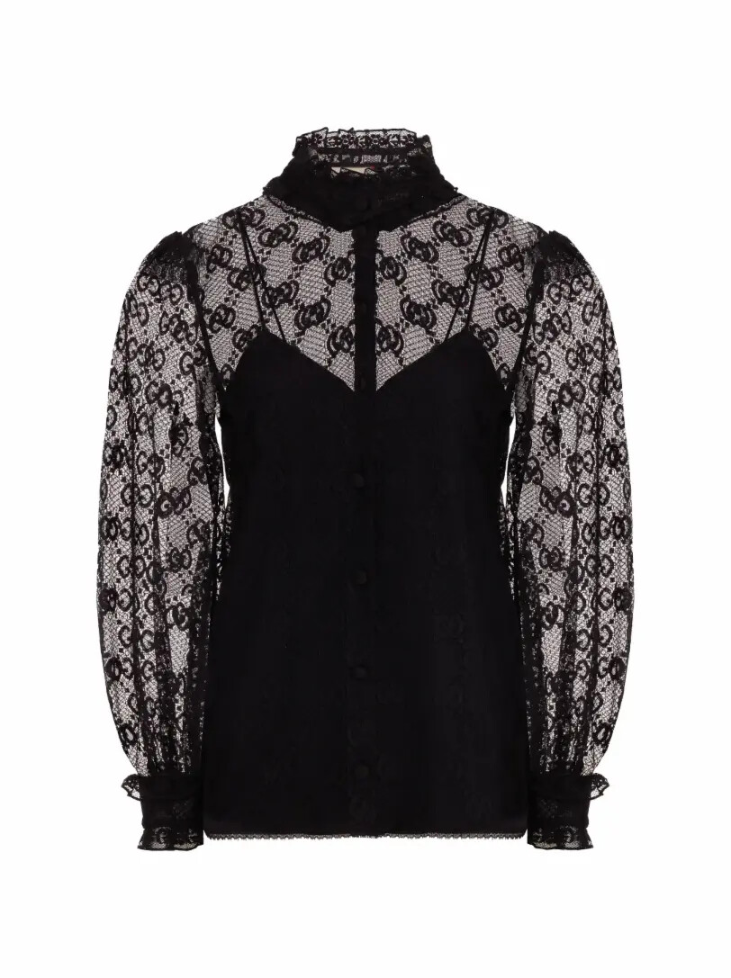 

Кружевная блузка GG Supreme Gucci