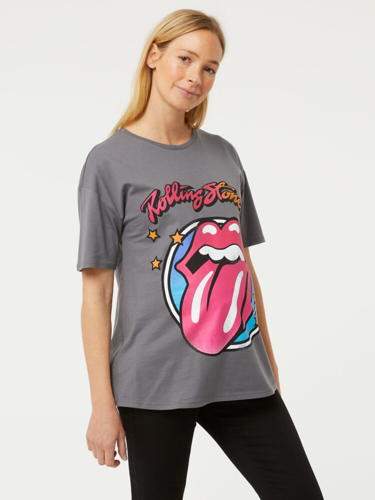 

Серая футболка с полосками Rolling Stones для беременных George., серый