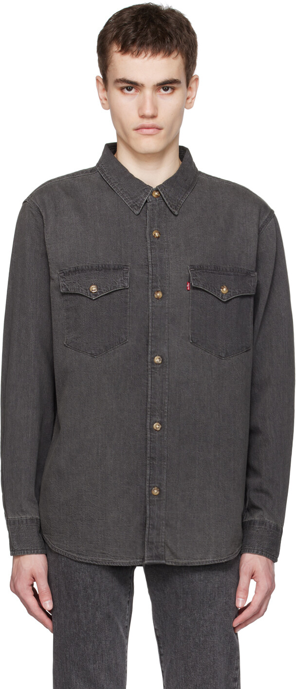 

Черная джинсовая рубашка в стиле вестерн Levi's